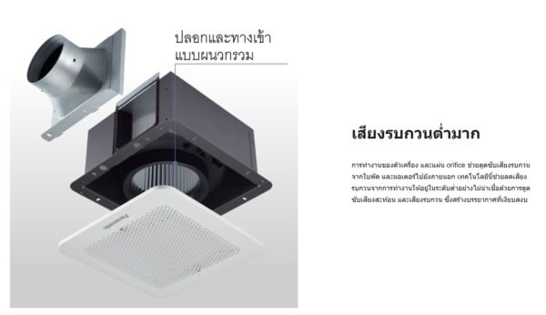 พัดลมระบายอากาศแบบฝังฝ้า รุ่น FV-17CU9 ขนาด 6 นิ้ว