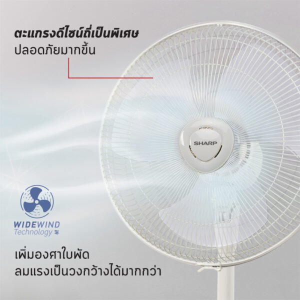 PJ-SL163-19 SHARP พัดลมสไลด์ 16 นิ้วรุ่นใหม่